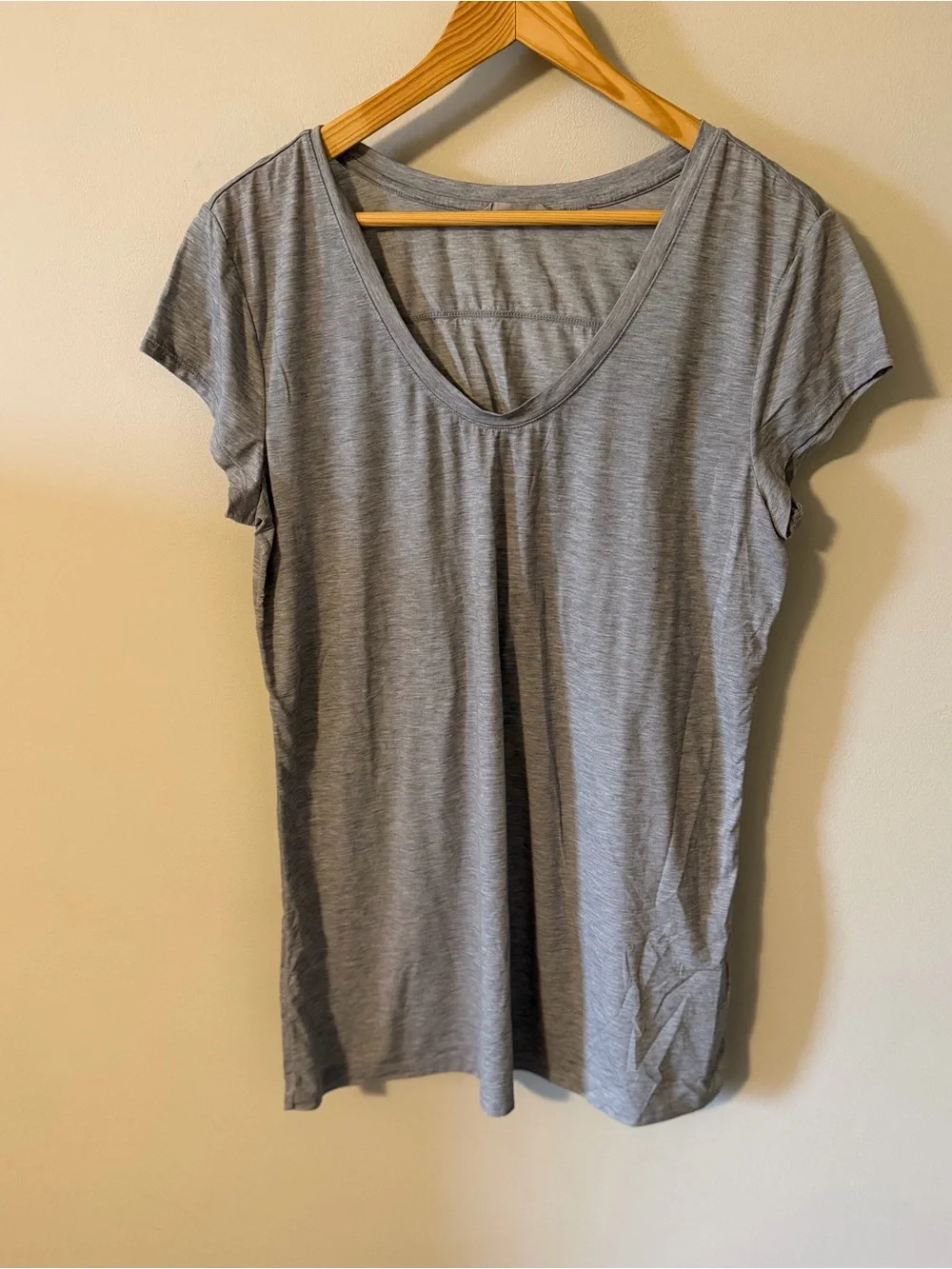 Athleta Short Sleeve Tunic Tee Heather Grey XL